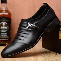 brand artificial leather mens formal shoes dress shoes fashion business affairs design oxford wedding shoes white black