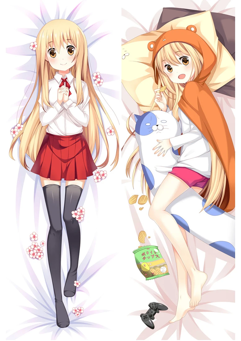 Pillow Case Himouto! Umaru-chan Dakimakura 2-Side Printed Pillowcase Hugging Body Cushin Cover Otaku Waifu Anime Decorating |