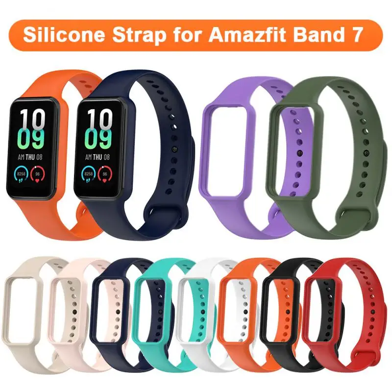 

Ремешок силиконовый для смарт-часов Amazfit Band 7, сменный Воздухопроницаемый спортивный браслет для Amazfit Band 7