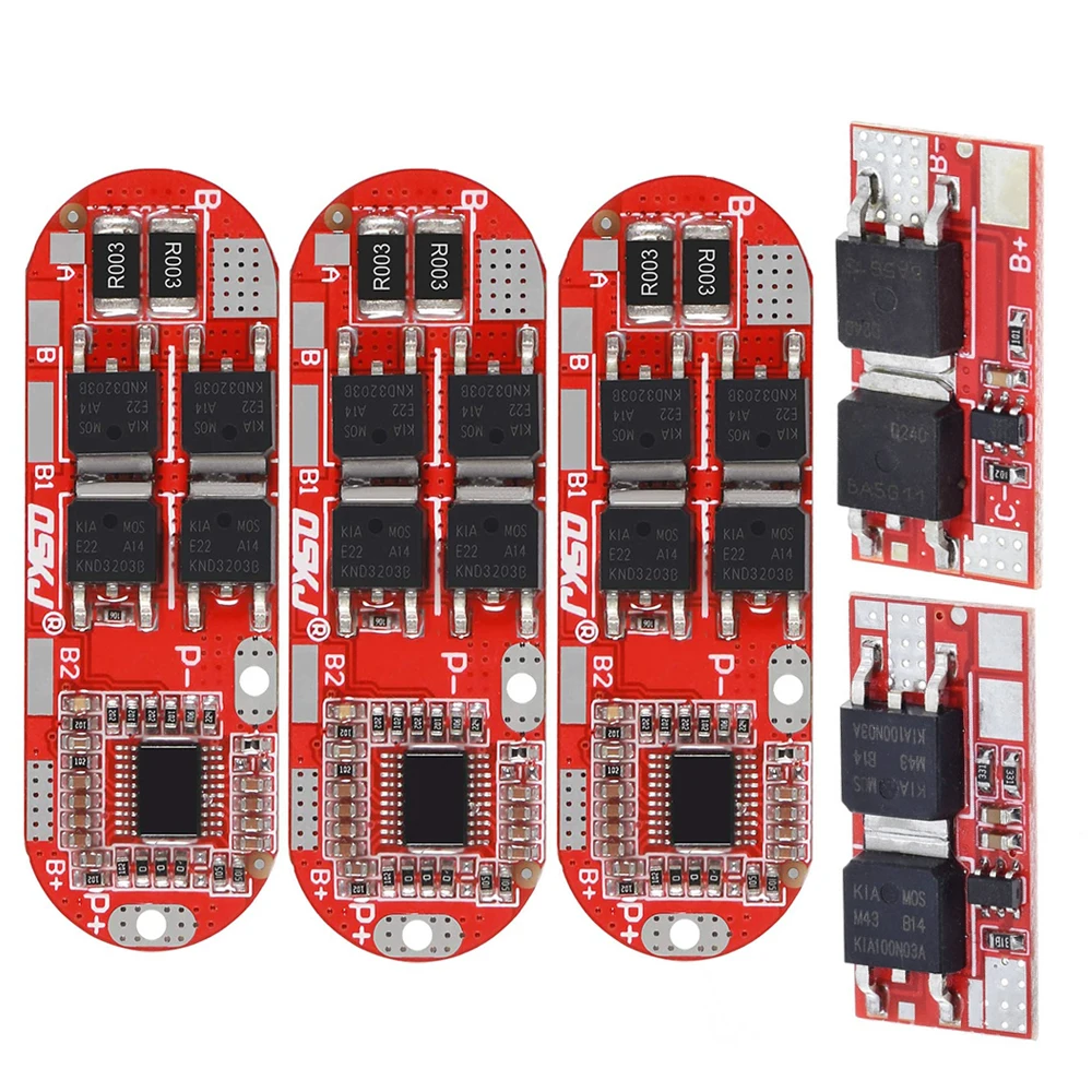 1-5 String Polymer Lithium Battery Protection Plate BMS 18650 Li-ion Lipo Lithium Battery Circuit Board Module PCM 18650 BMS Cha bms 7s li ion lithium 18650 battery protection board 24v 20a battery balancer with matching cable automatic protection function