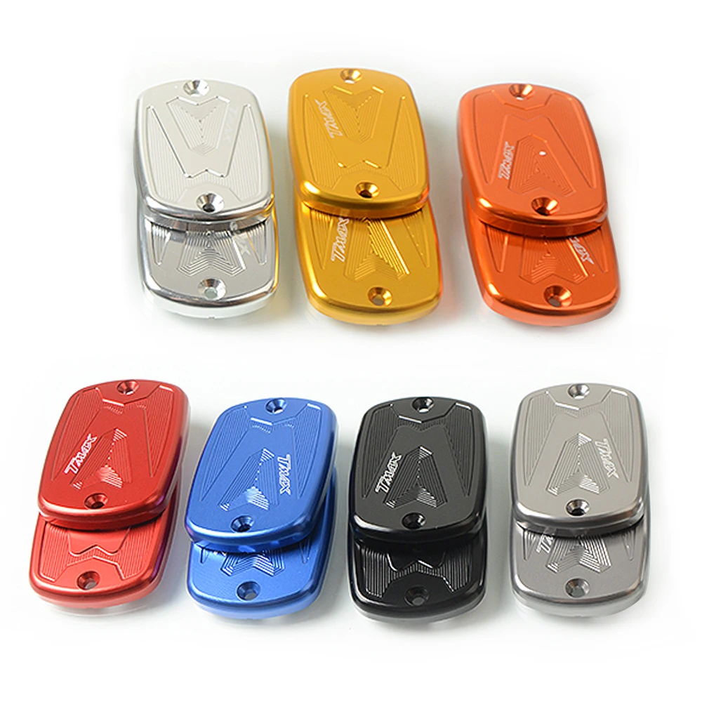 

NEW CNC Aluminum Red Motorcycle Brake Fluid Fuel Reservoir Tank Cap Cover For YAMAHA T-Max 500 TMAX 500 TMax 530 TMAX 560 LOGO