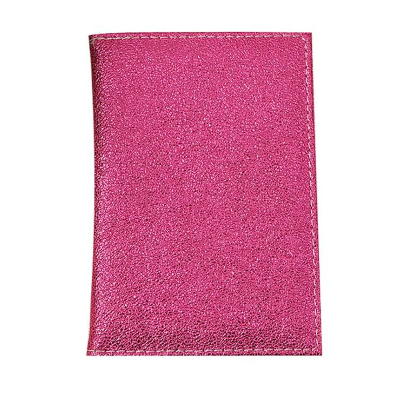 Роскошная однотонная блестящая Обложка для паспорта женщин Дорожный Чехол