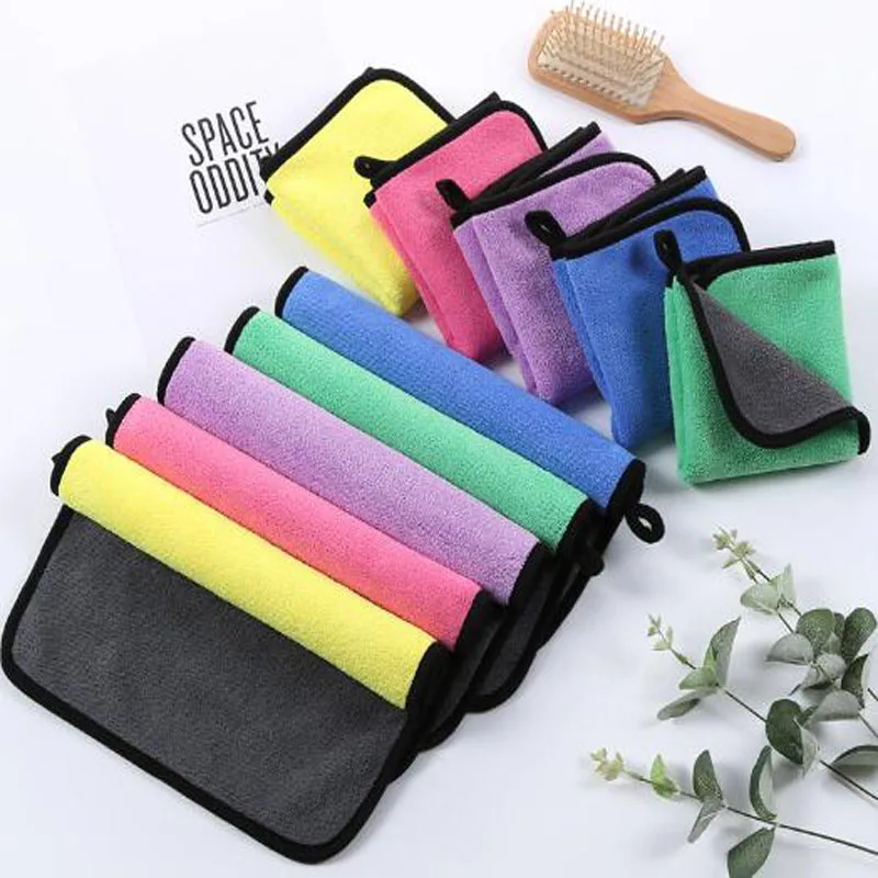 

3sizes HOT Quick-dry Towel Microfiber Solid Towel Super Absorption hand towels Double-sided quick-drying car cleaning towels
