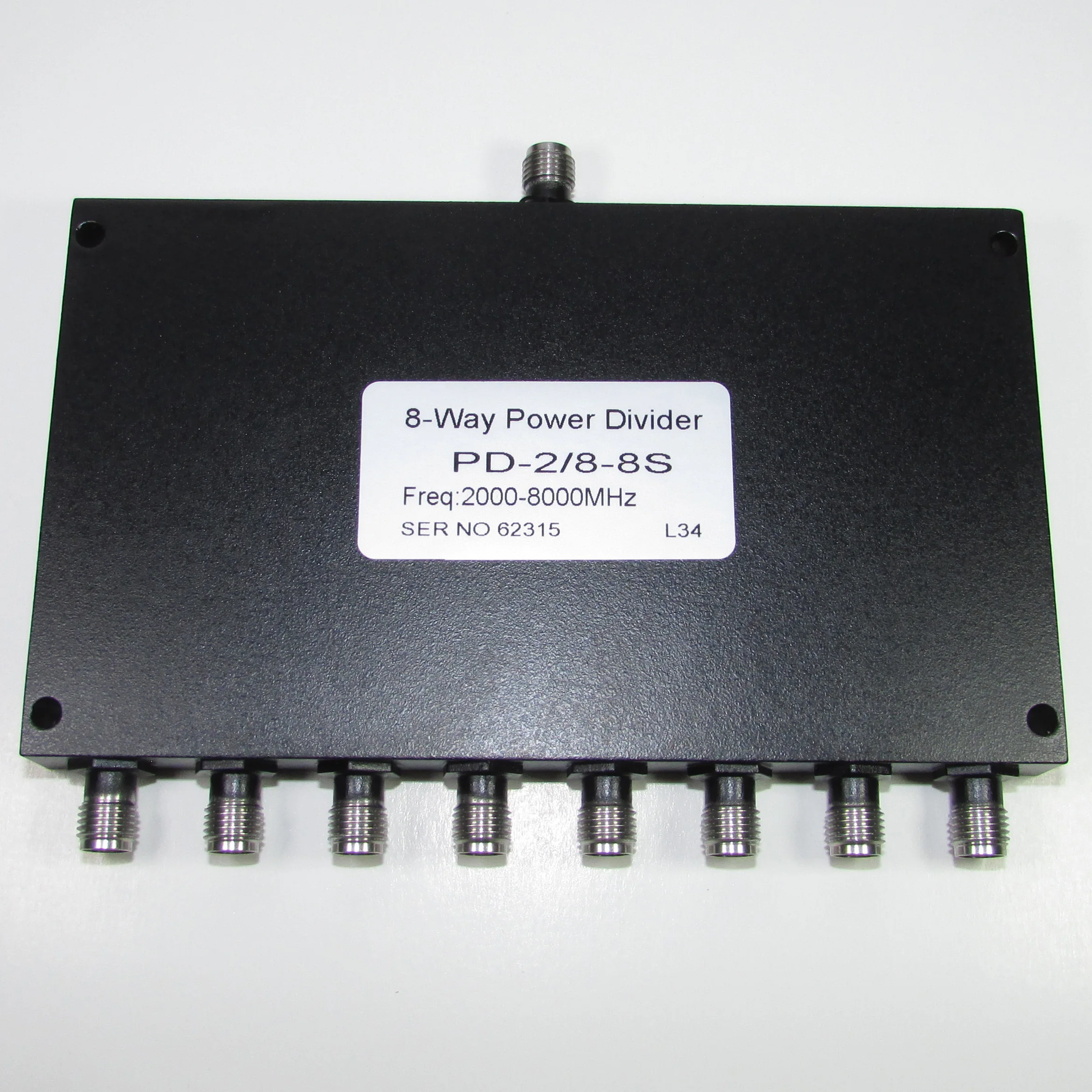 

PD-2/8-8S 2-8GHz 30W SMA RF One Minute Eight Broadband Power Divider