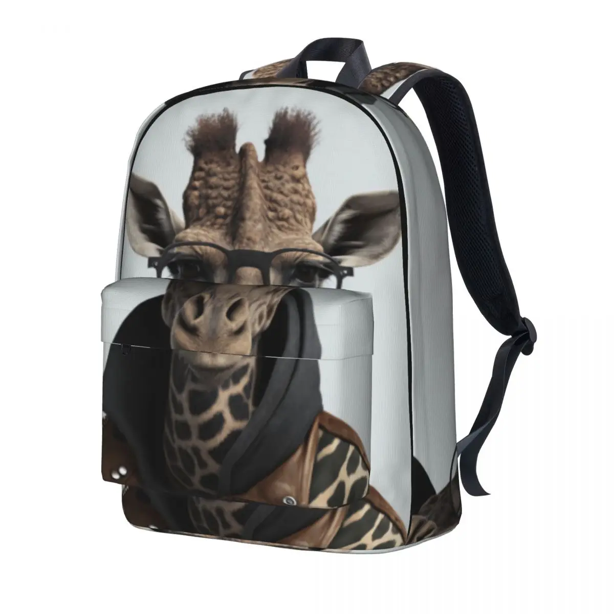

Giraffe Backpack Amazing Portraits Women Polyester Travel Backpacks Soft Cute High School Bags Rucksack
