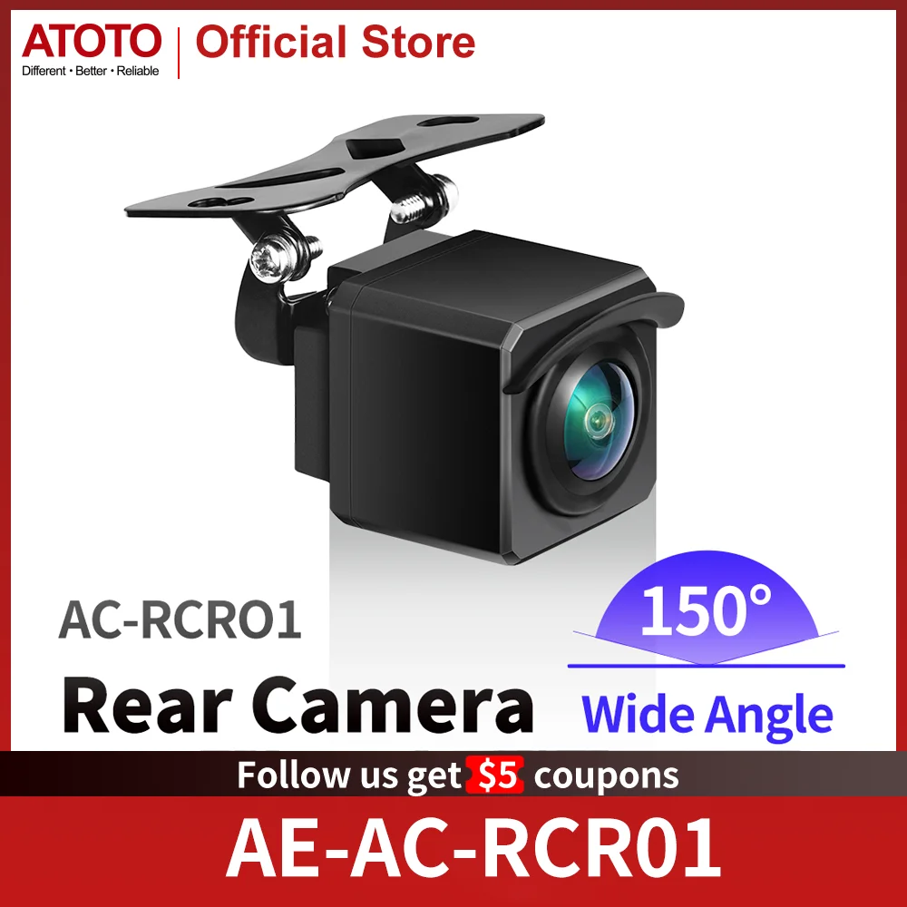 ATOTO AC-RCR01 1080P Rear View Recording Camera with Strong Light Suppression and Auto-lock Videos WDR Only for P8 Navigation