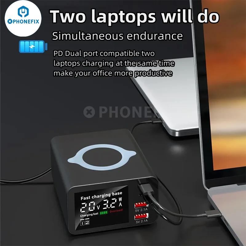 110 Вт USB Type-C PD + QC Многопортовое настольное зарядное устройство для быстрой