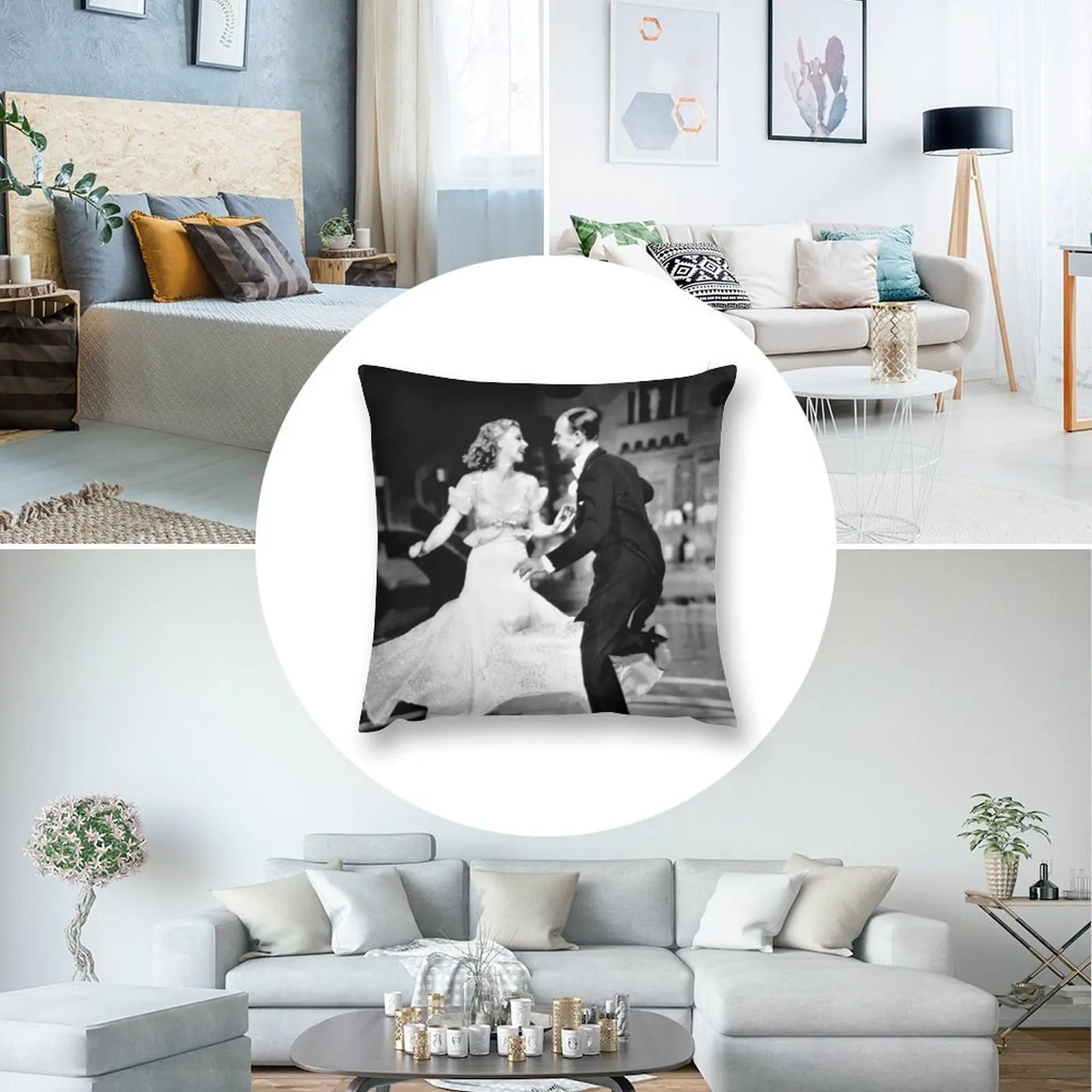 Диванная подушка Ginger Rogers и Fred Astaire наволочки для гостиной с мраморным рисунком