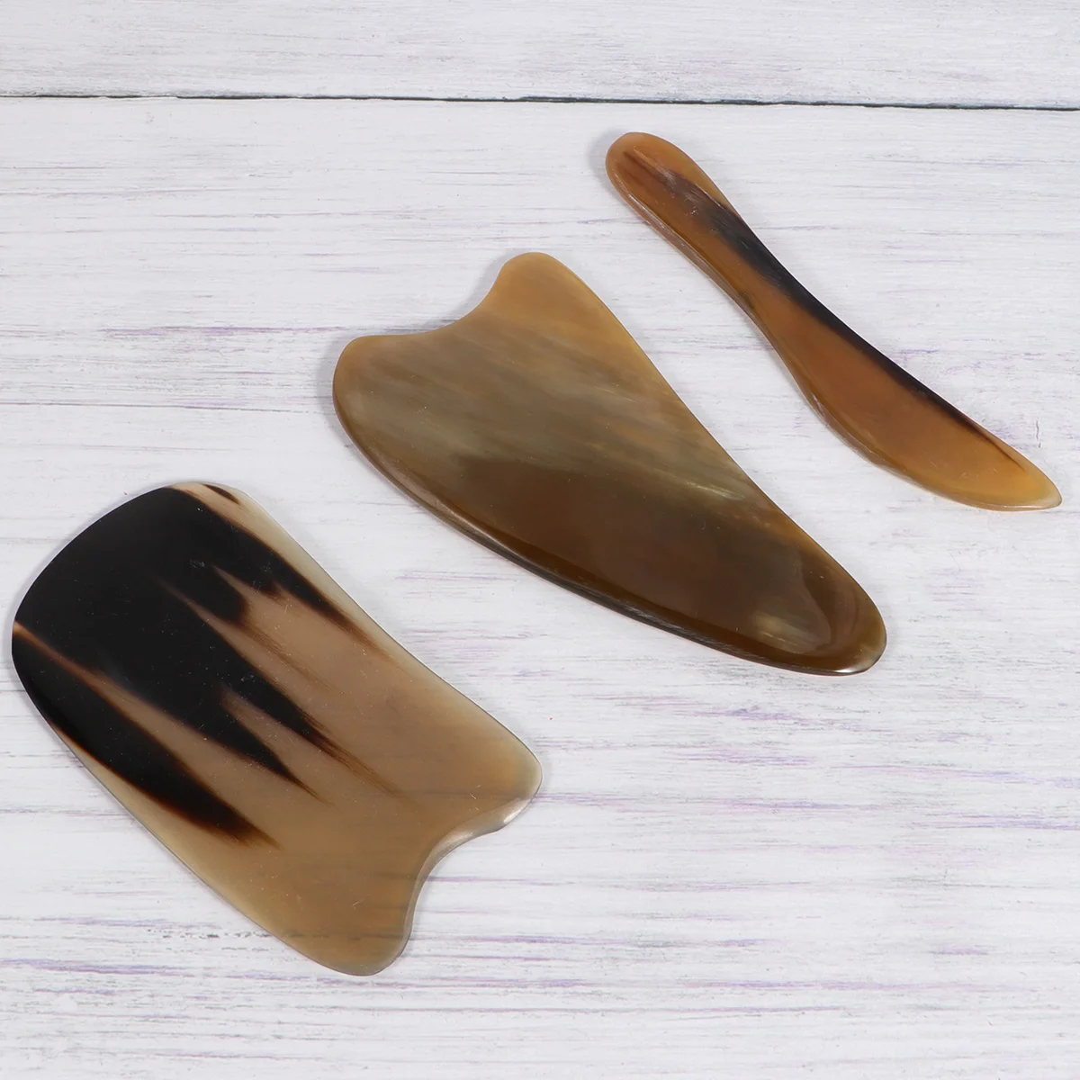 

3pcs Scraping Tools, Guasha Boards Cattle Horn, for, Muscle Relief