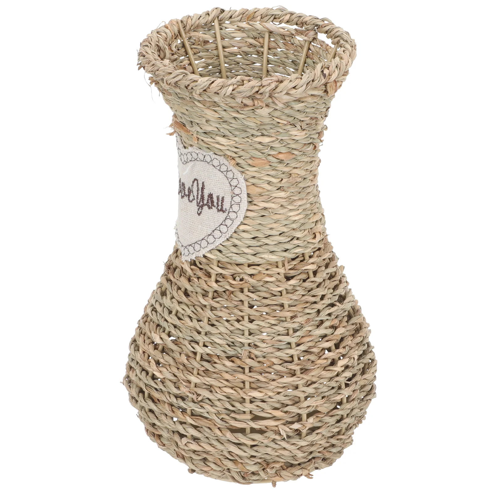 

Flower Vase Rattan Vases Wicker Holder Basket Arrangement Vintage Weaving Floral Container Pot Woven Bamboo Pastel Dried Mouth