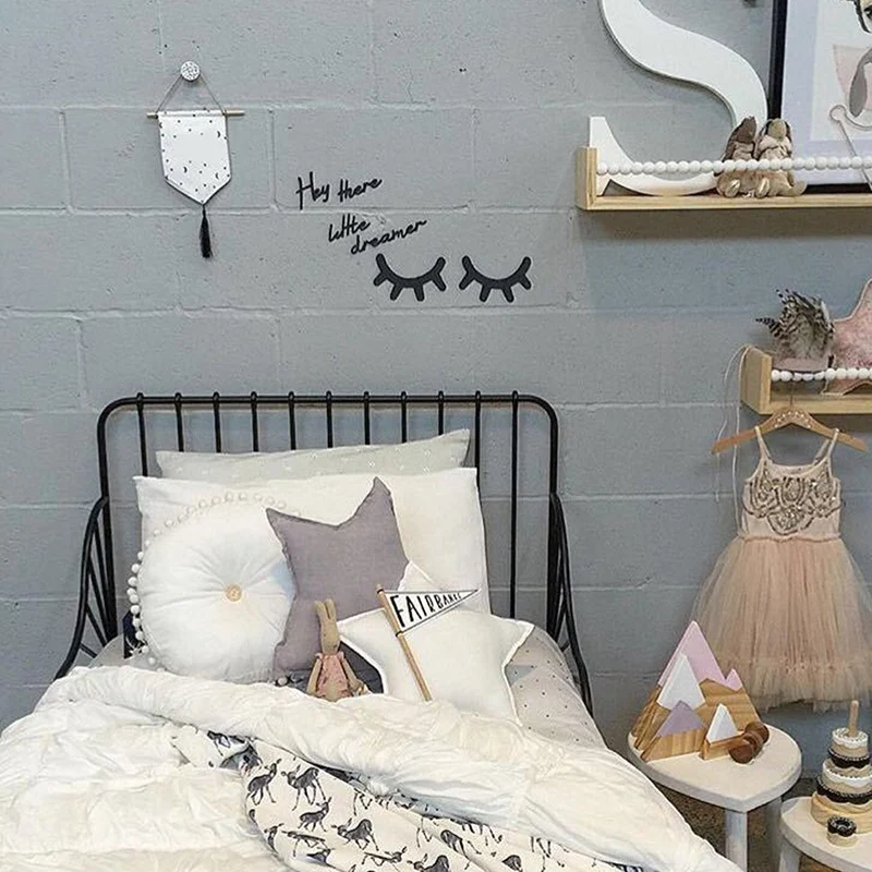 2-парный настенный декор Спящие глаза с деревянными ресницами настенное