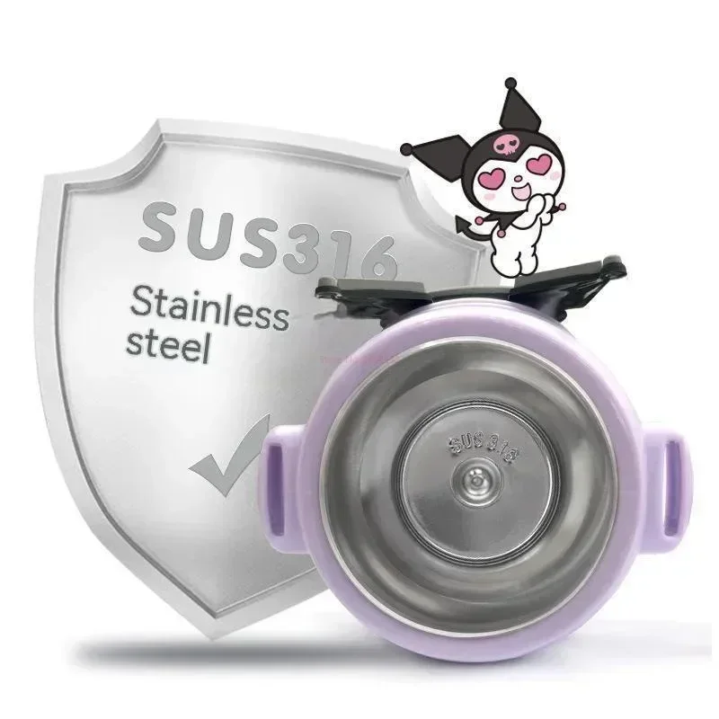 Sanrio чашка из нержавеющей стали 460 мл Мелодия помпон Kuromi Cinnamoroll Вакуумная 316