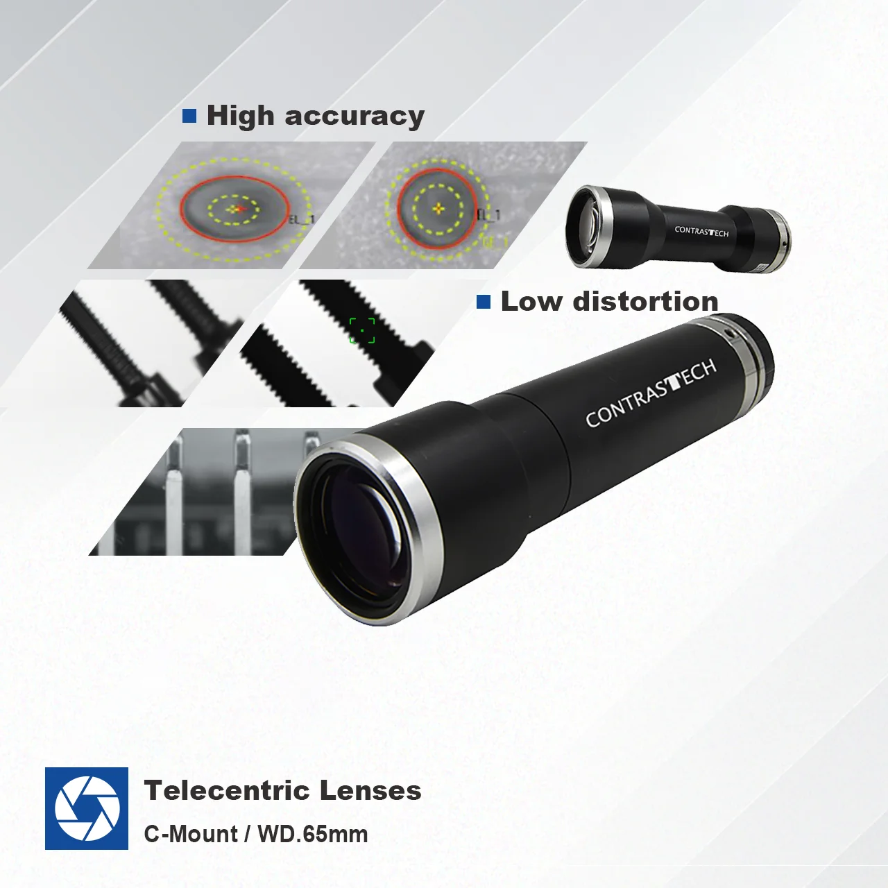 Производитель продает 10MP WD190mm 0 14x1/2 5 &quotбольшой телецентрический объектив F8 FOV C с