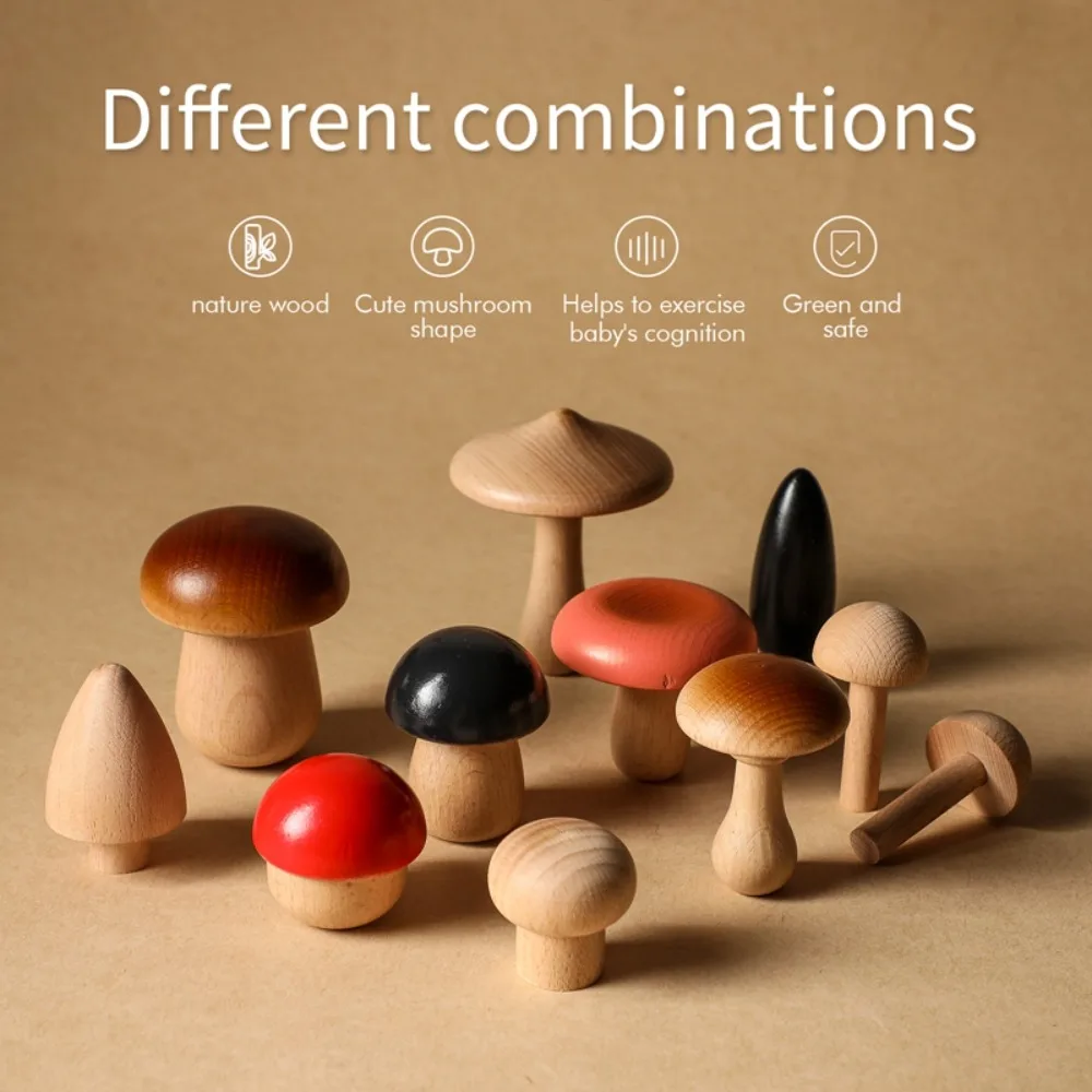 

11 шт., деревянные детские игрушки-грибы