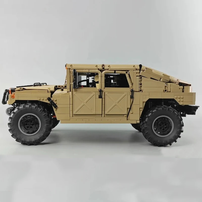 Высокотехнологичный военный большой внедорожник MOC War модель H1 строительные