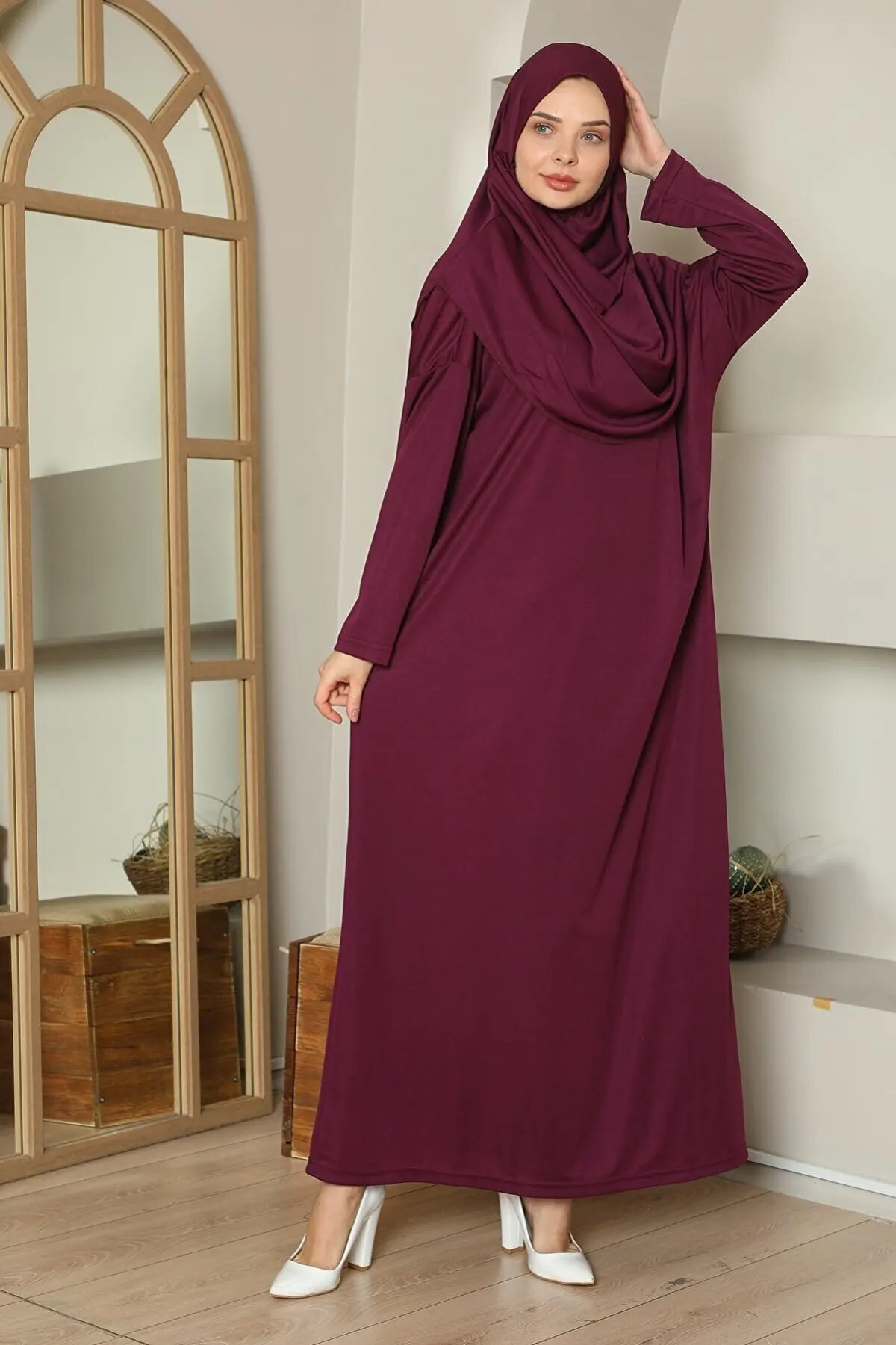 Мисс ледонна, удобно носить, цельное Молитвенное платье Damson