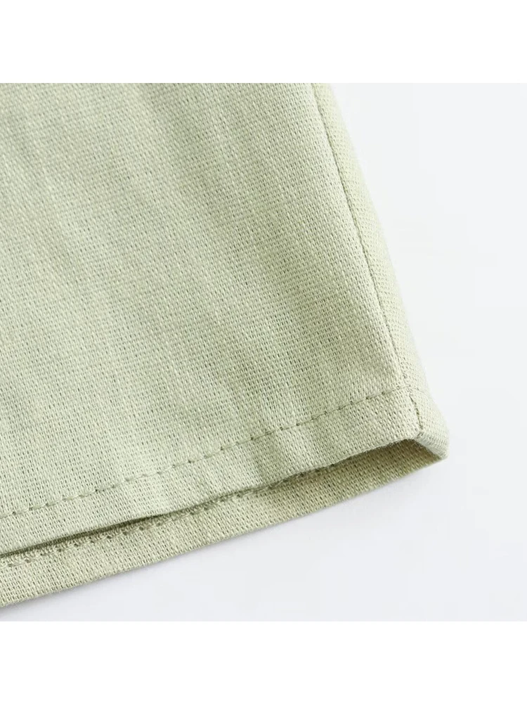 Сексуальное летнее льняное платье TFMLN 2024 женское облегающее без бретелек с