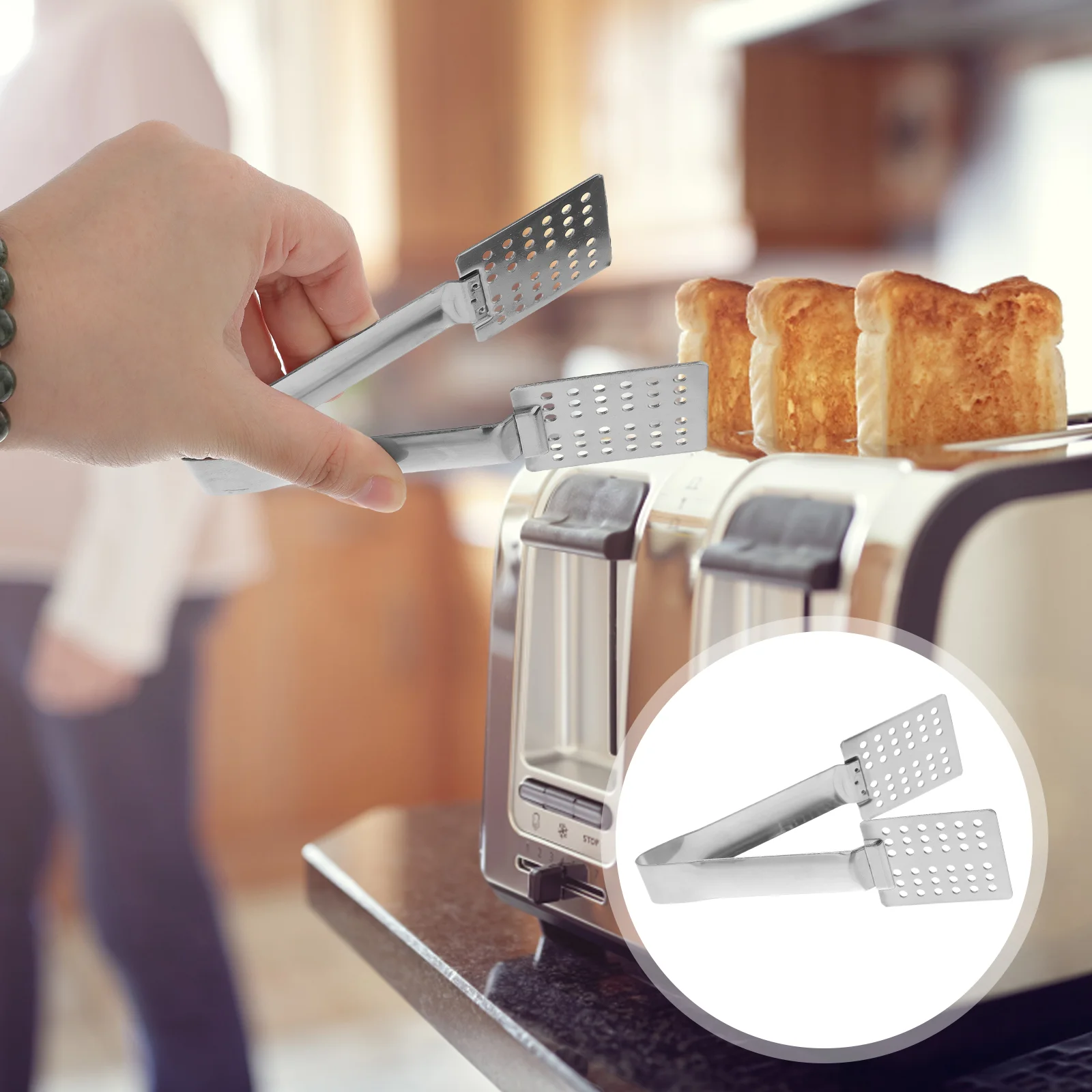 

Tong Tea Strainer Squeezer Tongs Ice Cube Grip Kitchen Steeper Clip Snack Salad Bacon Bagel Catering Bread Steak Frying Meat