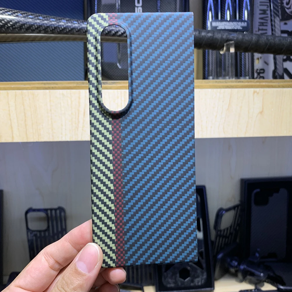 Ceny QADIR Do Samsung Galaxy Z Fold 4 Etui Z Czystego Włókna Węglowego Anty-upadek Cienka Obudowa Z Włókna Aramidowego Z Krotnie 4