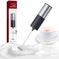electric milk frother handheld stainless steel whisk mini drink mixer foam maker for cappuccino coffee lattes matcha chocolate