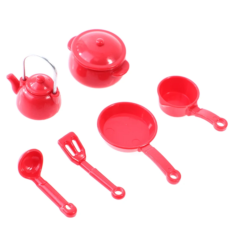 

1/12 миниатюрный кукольный домик, кухонный горшок, лопатка, чайник, аксессуары для кукол