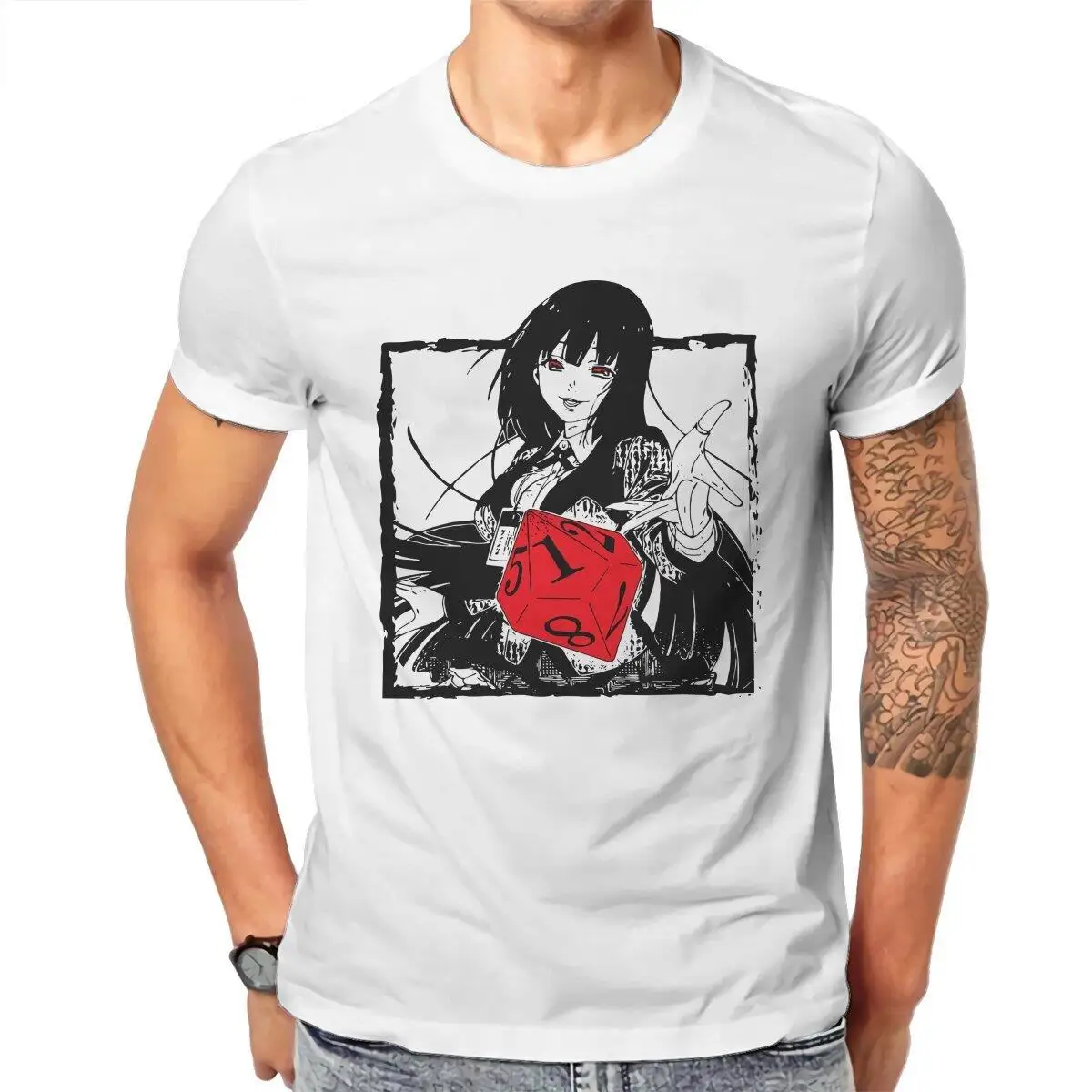 Men Yumeko Jabami Kakegurui Anime  T Shirt  100% Cotton Clothes Funny Short Sleeve Crew Neck Tee Shirt Gift T-Shirt