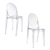 crystal resin ghost chair transparent backrest stool dining room chairs leisure stylish outdoor acrylic crystal hotel chair