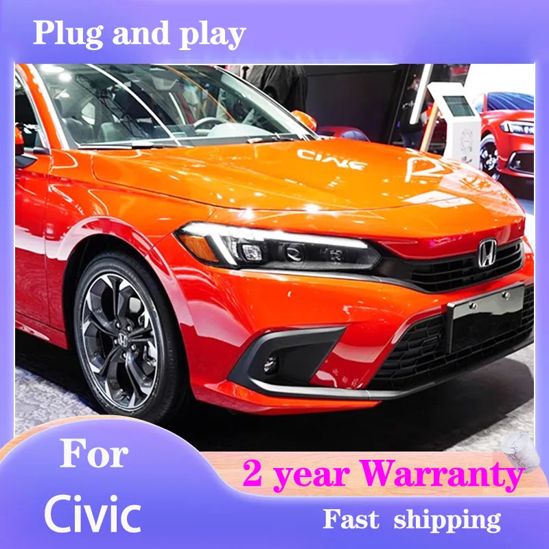 Автомобильный Стайлинг для Honda Civic передняя фара 2022 11th X DRL динамический сигнал