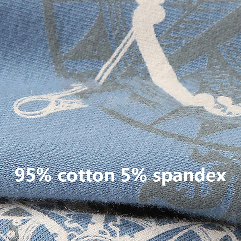 4pcs Mens Underwear Boxers Cotton Fashion Printed Men Underpants Boxer Shorts Male Panties Antibacterial Crotch Homme Lingeries