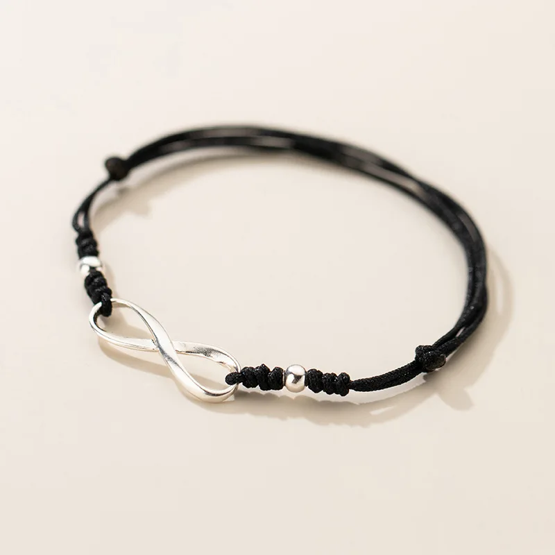 

100% 925 Sterling Silver Adjustable Rope Round Bead Charm Bracelet For Women Cross Bracelet Wedding Party Jewelry Gift D014