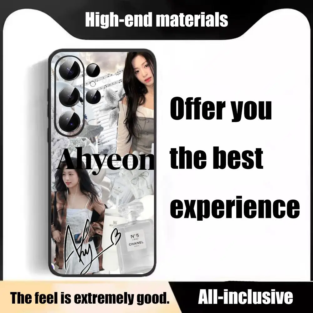 Фото Чехол для телефона Ahyeon BABYMONSTER для Samsung Galaxy S26 S25 S24 S23 S22 S21 S20 Plus Ultra Fold A, мягкий, черный №3
