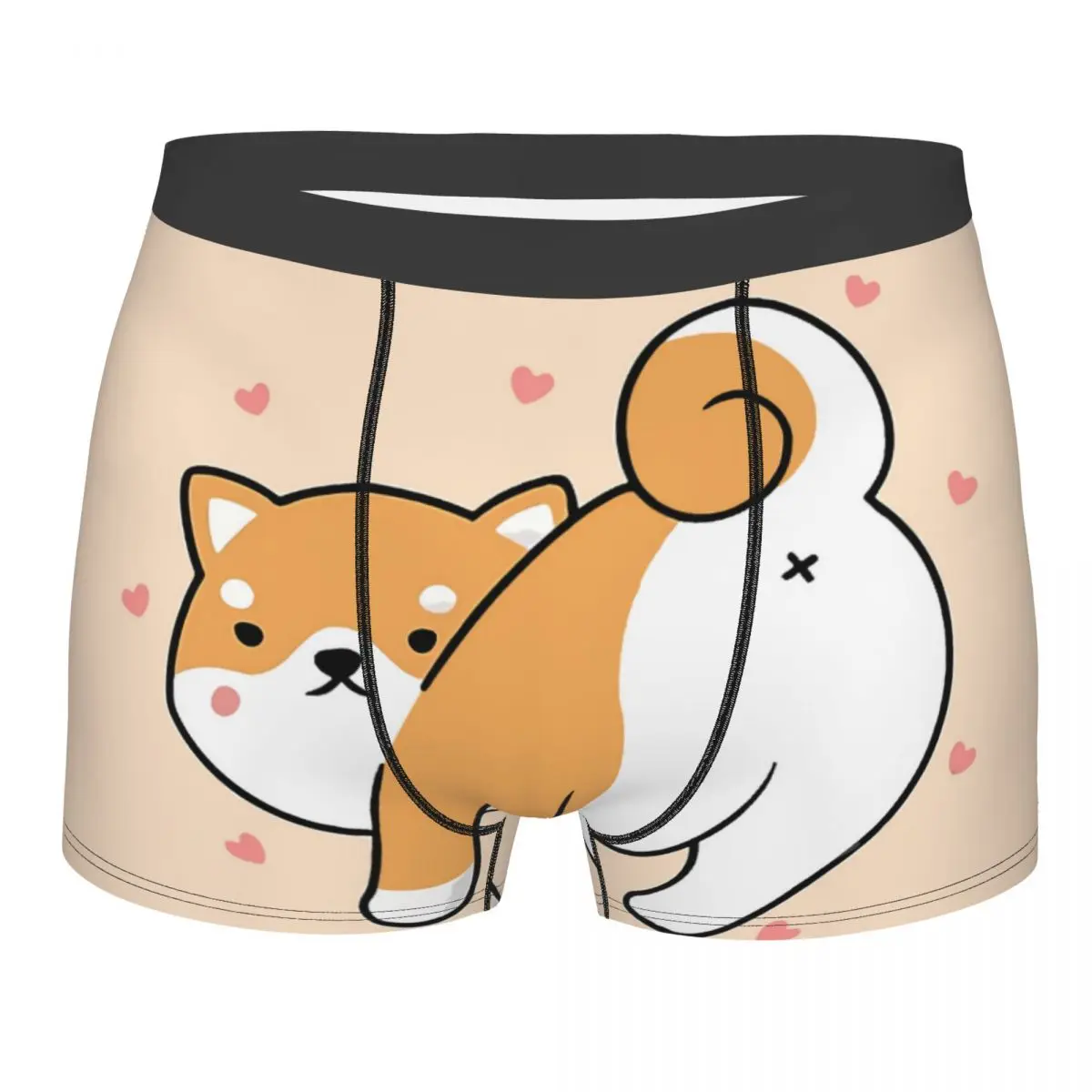 

KAWAII LOVE Man's Boxer Briefs Shiba Inu Highly Breathable Underpants Print Shorts Gift Idea