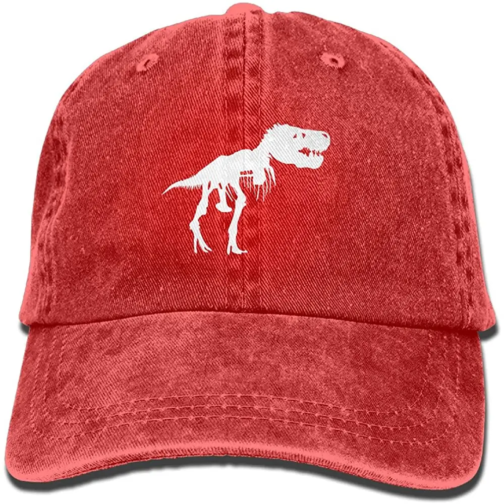 

Best Selling 2021 Summer s Men&Women T Rex Skeleton Dinosaur Adjustable Vintage Washed Denim Cotton Dad Hat Baseball Caps Navy