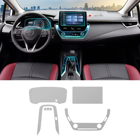 Для TOYOTA Corolla Cross 2020-2024 ТПУ устойчивая к царапинам пленка салона автомобиля для экрана центральной консоли защитная пленка для переключения передач