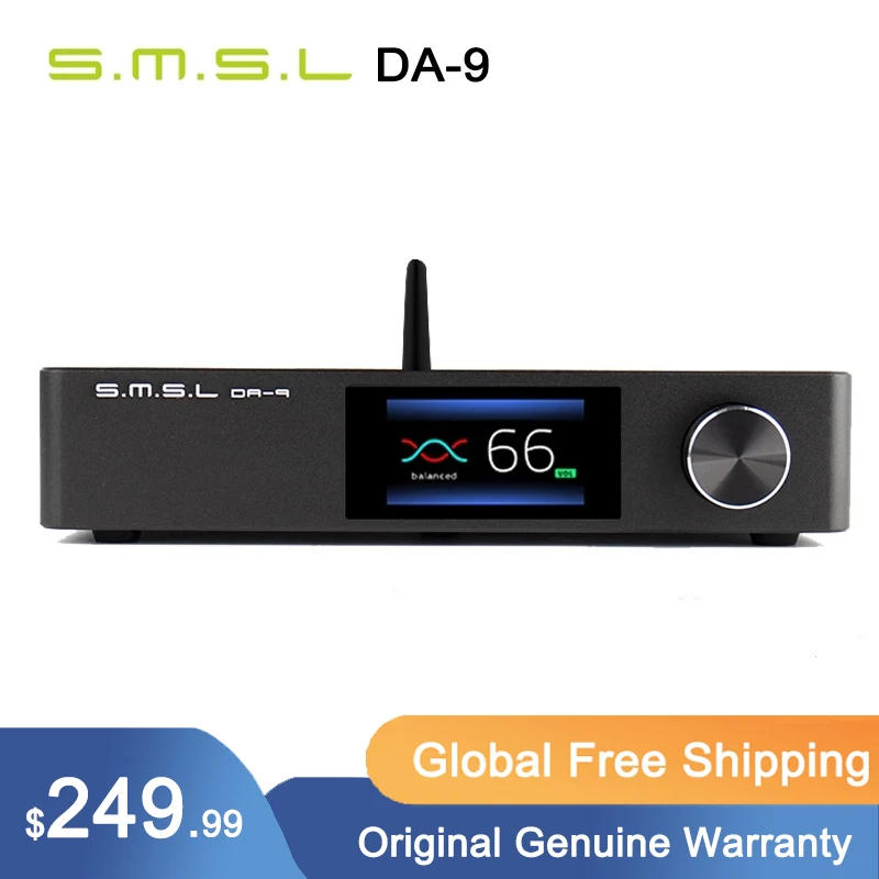 

SMSL DA-9 DA9 Bluetooth 5.0 Hi-Res Power Amplifier AMP Support APT- X Remote Control RCA/XLR Input with SU-9 with SH-9