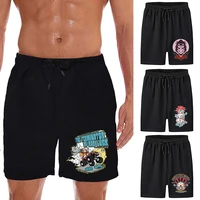 summer mens shorts new male drawstring shorts high quality mask print men breathable gym beach shorts jogging shorts