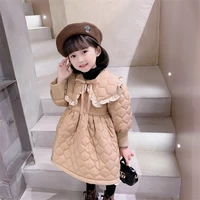 girls coat jacket cotton%c2%a0outwear overcoat 2022 lovely warm thicken plus velvet winter breathable childrens clothing