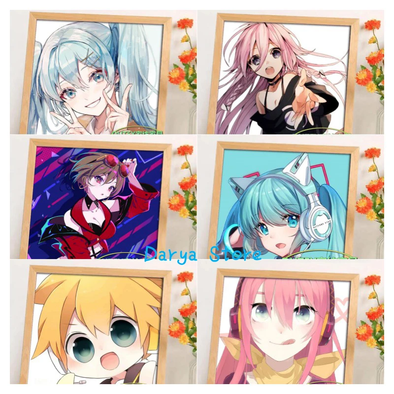 

Новая алмазная живопись, наборы для вышивки крестиком, фантастическое милое Аниме виртуальные музыкальные модели, мозаика, вышивка, декор комнаты, подарки в рамке