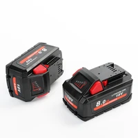 two pieces 18v 8 0ah 144wh replacement lthiumi ion battery akku for milwaukee m18 18v cordless power tools for 48 11 1880