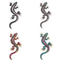 european and american vintage corsage animal lizard brooch rhinestone alloy mens and womens clothing accessories