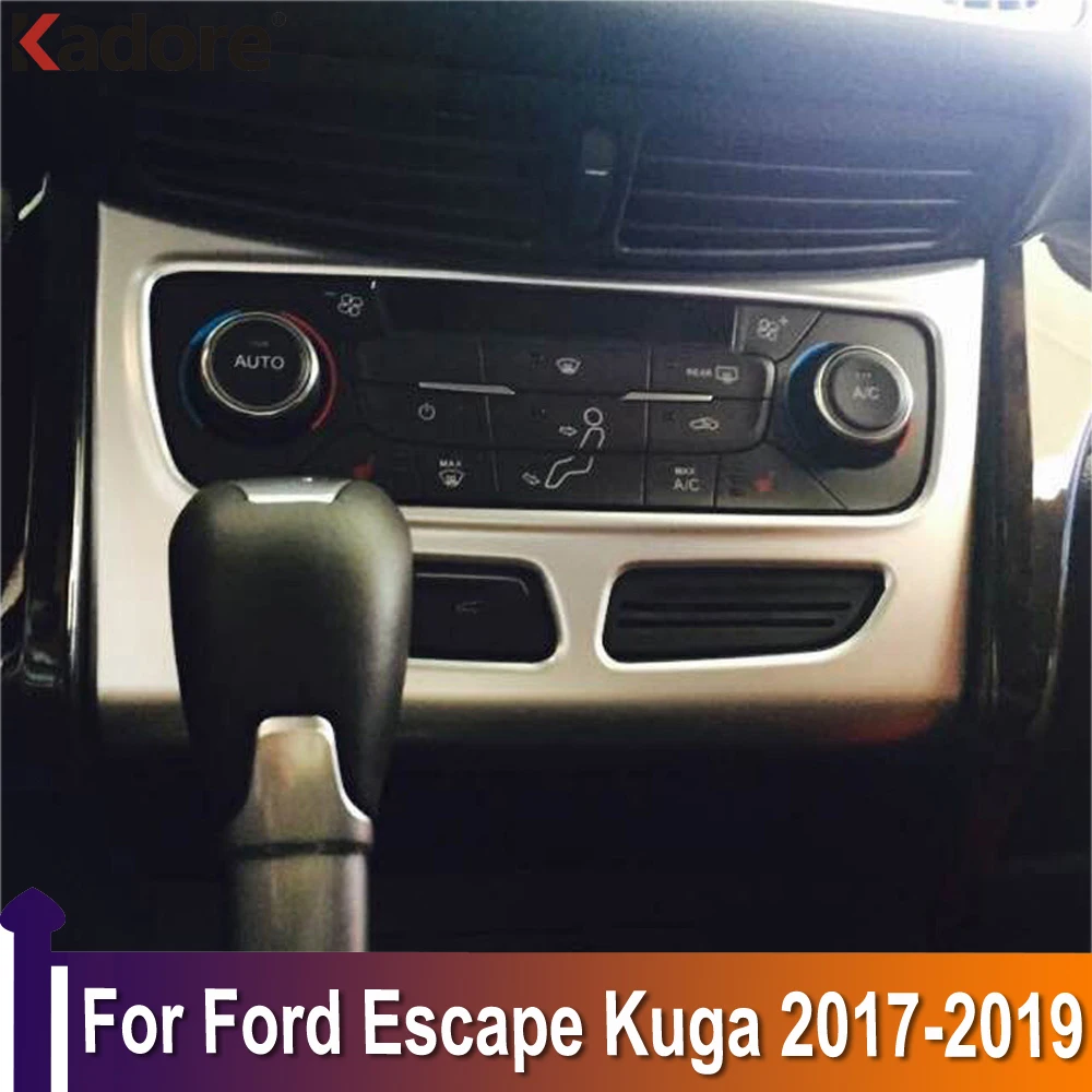 

For Ford Escape Kuga 2017 2018 2019 Car Air Vent Outlet Cover Decoration ABS Matte Interior Accessories Trims Panel Cover Trim