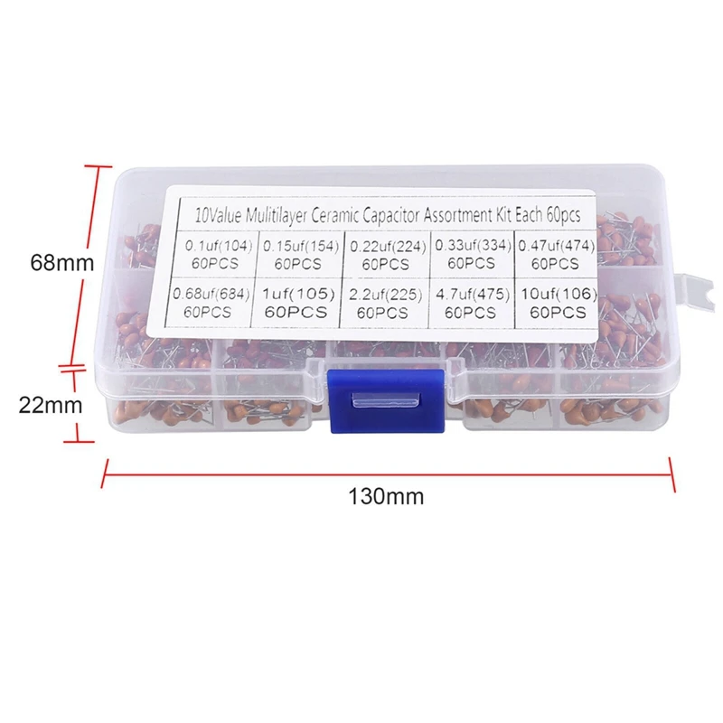 1100 шт. 0 1Jf-1000Jf 24 значения 16-50 В 500 комплект электролитических конденсаторов и 600