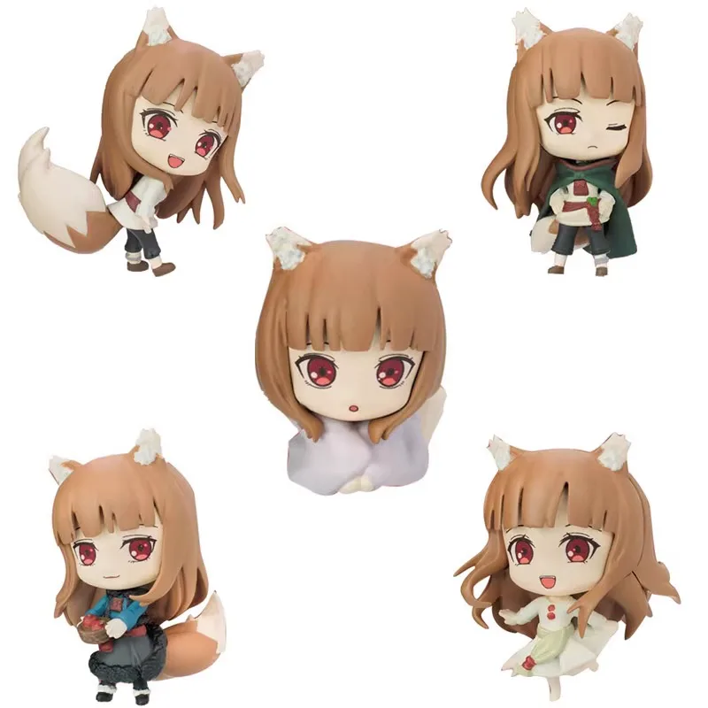 Фото Оригинальная фигурка аниме BUSHIROAD Спайс и волк гасяпон Qversion, модель, игрушки, подарки, мультяшный персонаж, коллекционное украшение №2