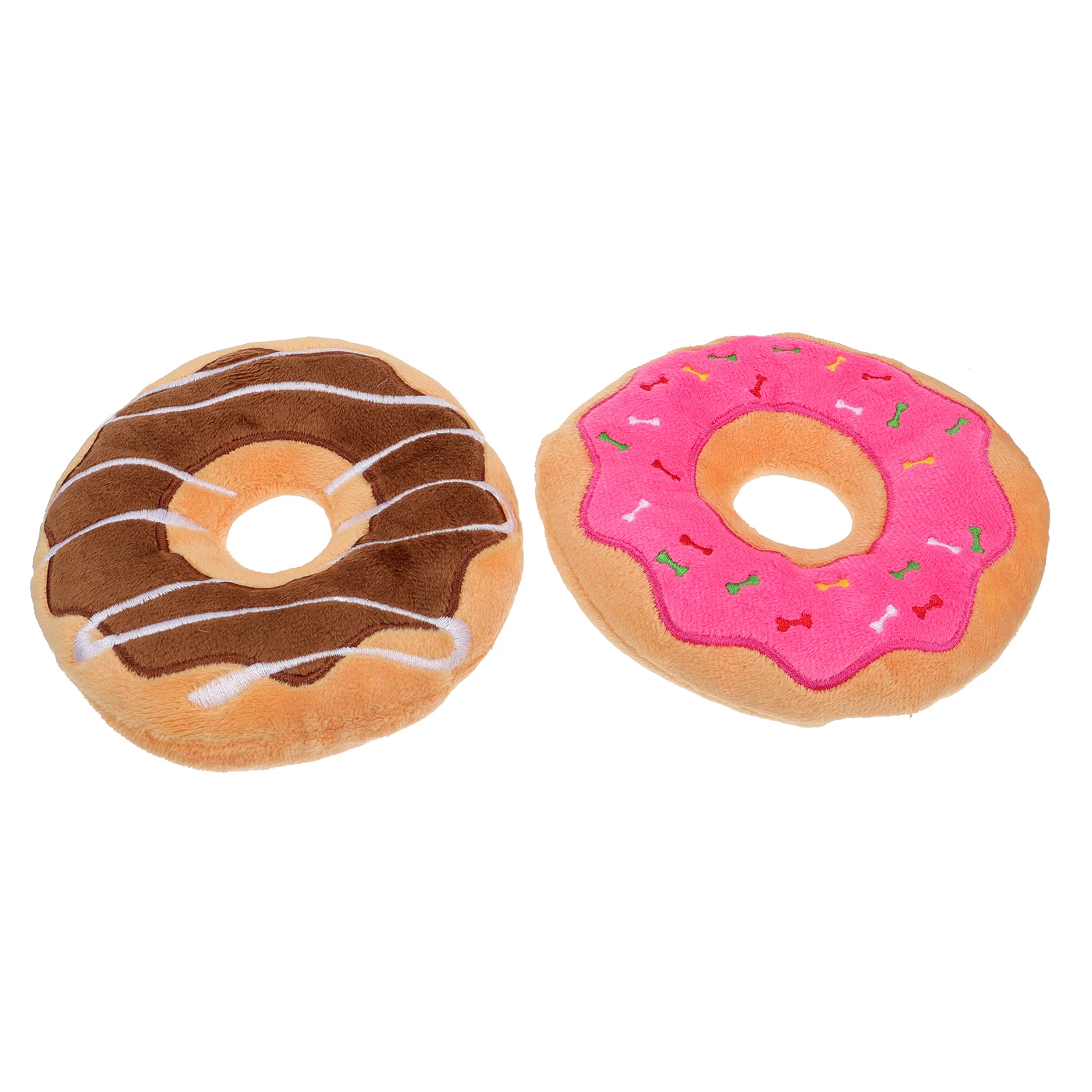 

2pcs Cartoon Puppy Donuts Molar Teething Sound Interactive