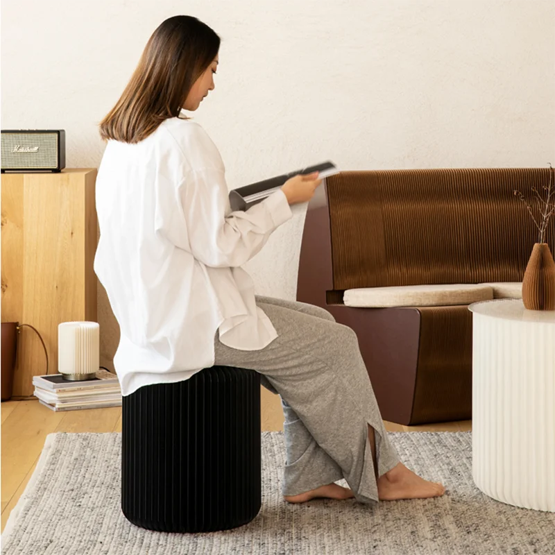 

Camping Foldable Foot Stool White Design Vanity Luxury Luxury Cute Foot Stool Portable Shoe Bedroom Repose Pieds Home Furnitures