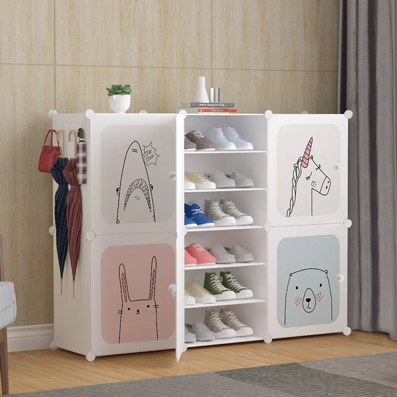 

Multi-layer Dust-proof Dormitory Shoe Shelf Simple Door Home Storage Shoes Space-saving Economical Assembly Boxes For Shoes