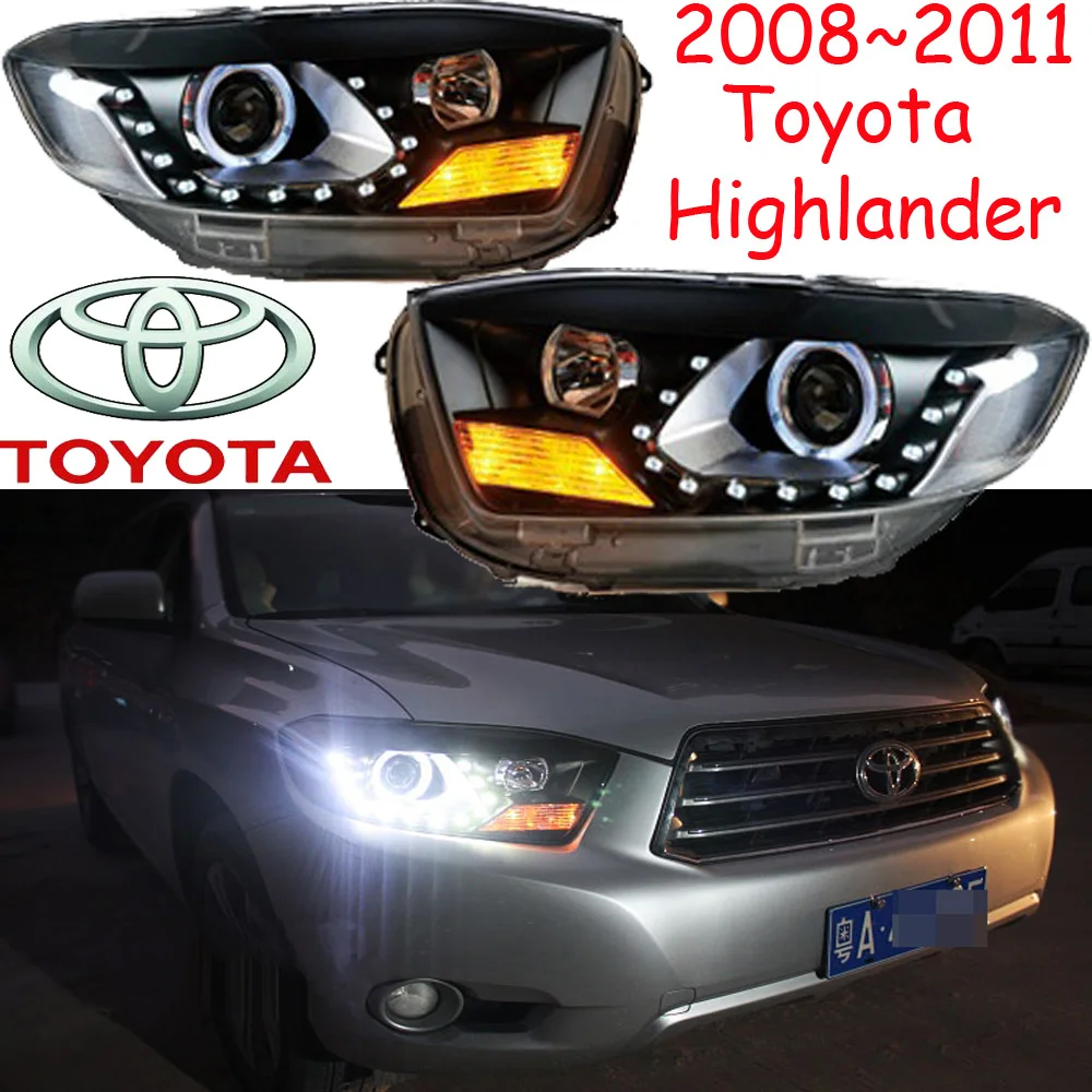 Автомобильный бампер фонарь для Toyota фара highlander 2008 ~ Y аксессуары автомобиля HID xenon