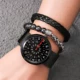 New Mens Watches Top Brand Luxury Turntable Numbers Dial Quartz Wrist Watch Bracelet Gift Set for Men Women Relogio Masculino Other Image