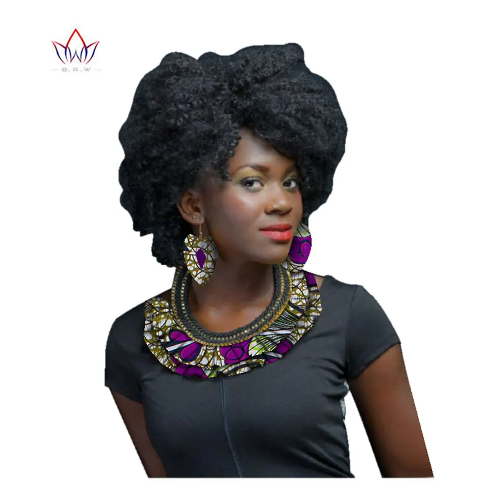 

African Print Necklace Ankara African Ethnic Handmade Jewellery African Fabric Jewellery Earrings Match Necklace WYB164