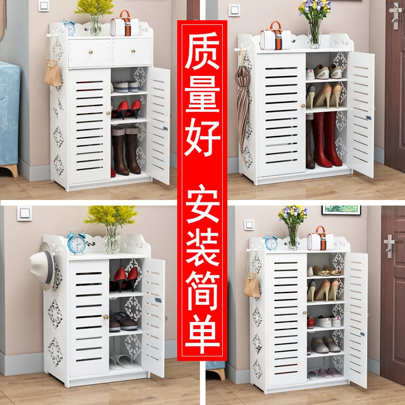 

Shoe Cabinet Home Multi-layer Entry Door Dust-proof Porch Storage Cabinet Space-saving Simple Small Shoe Rack